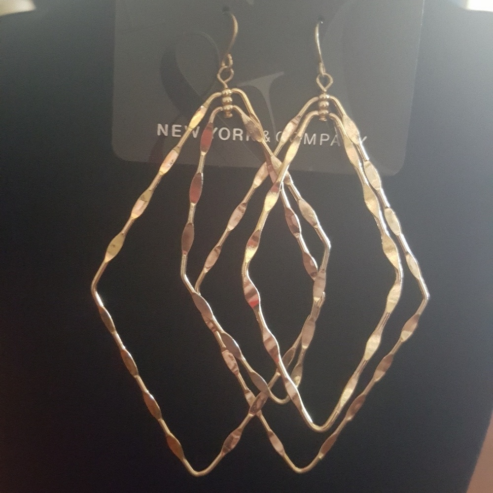 Earrings, long geometrical